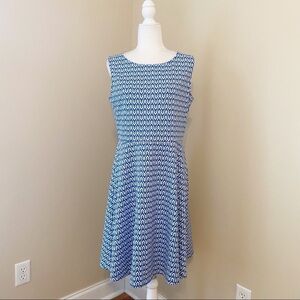Talbots Sleeveless Fit-and-Flare Knit Dress - L